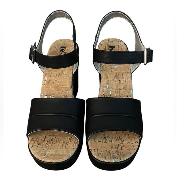 NWOT Women's Korks Black Bardot Wedge Sandal – Sz 11 - Picture 6 of 8